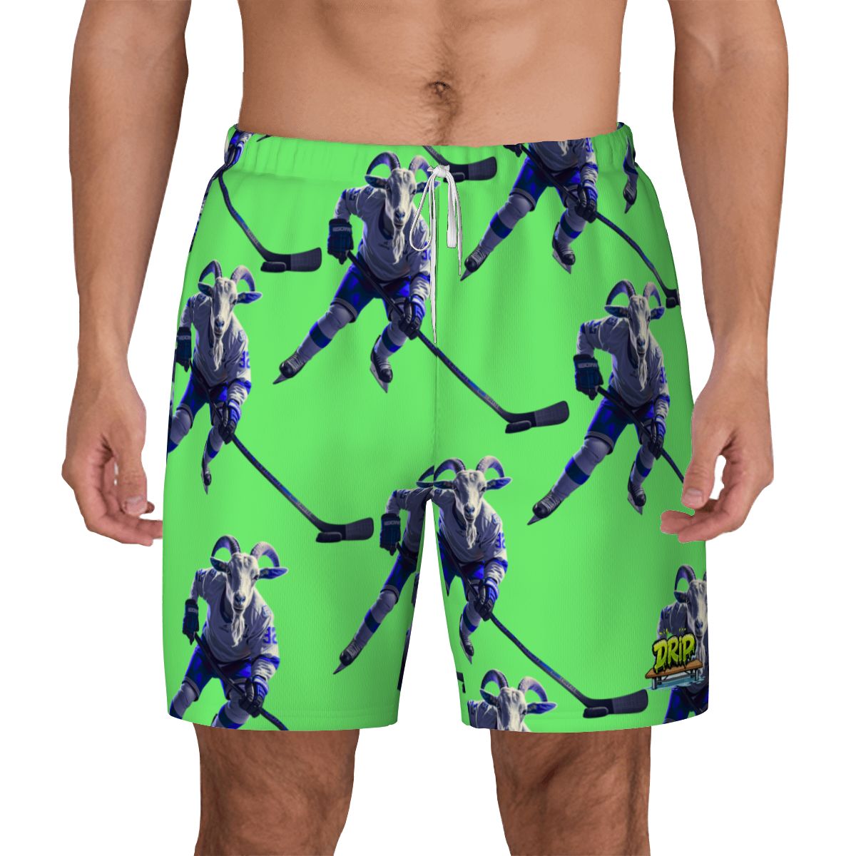 W2W Pro Mesh Hybrid Shorts - The Hockey Goat Hot Green