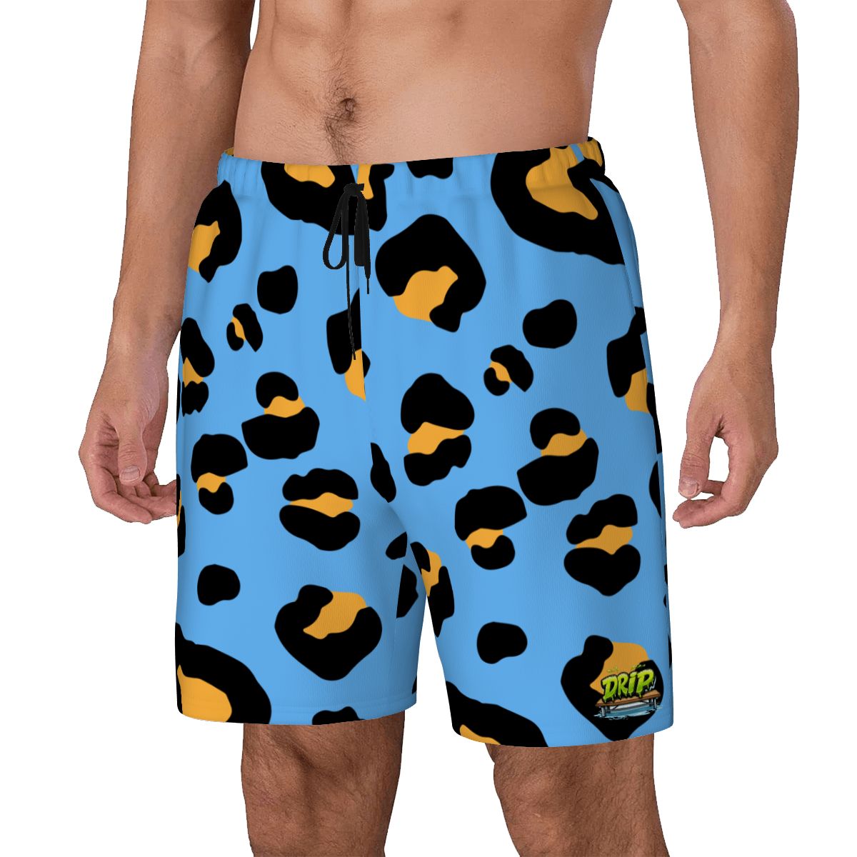 W2W Pro Mesh Hybrid Shorts - Drip Bench Leopard Sky Blue
