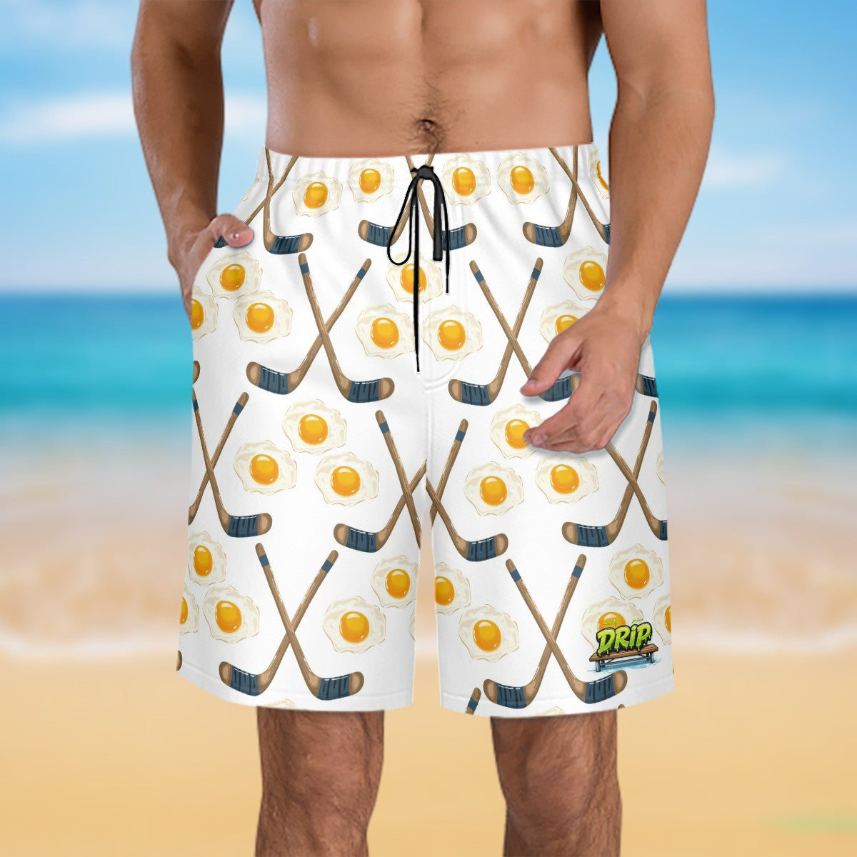 Men/Teen Swim Shorts - Sunnyside Snipes White