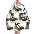 Adult Blanket Sweatshirt - Hockey Skates White