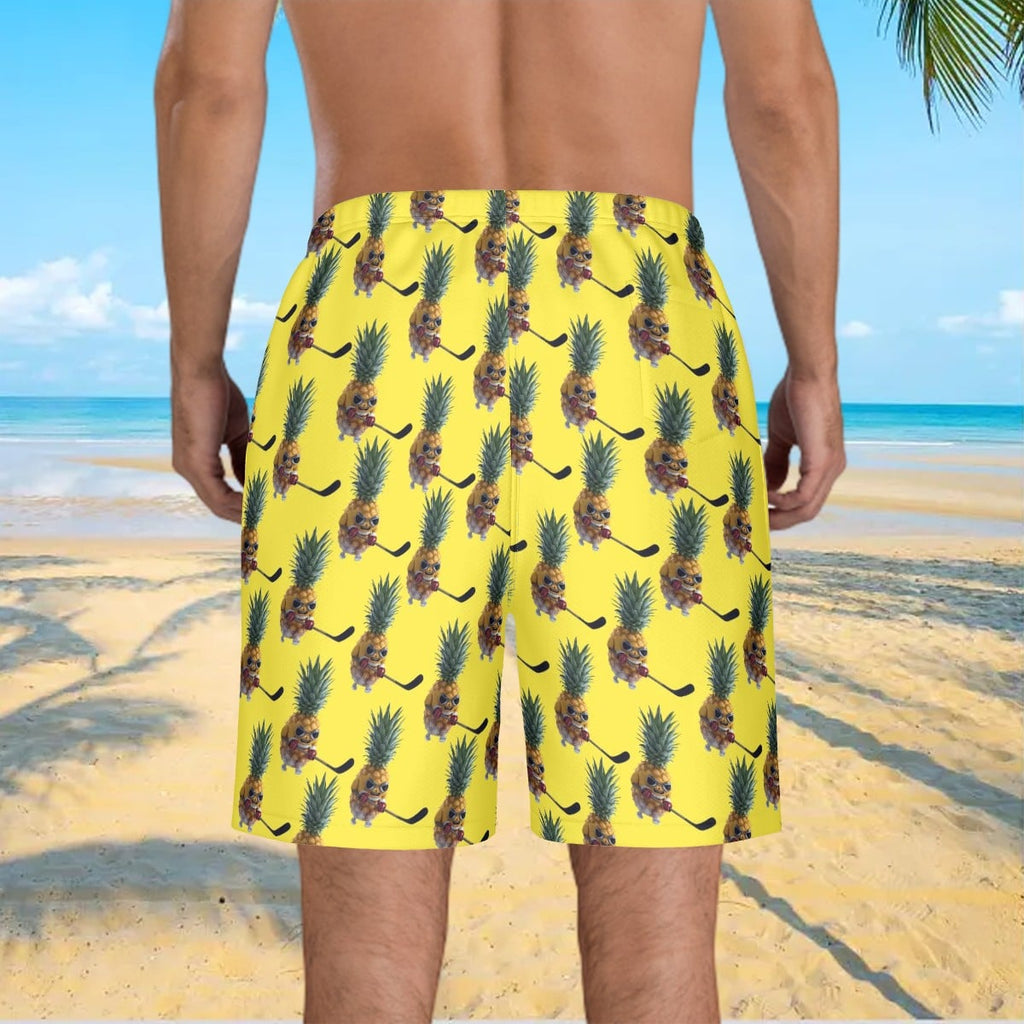 Men/Teen Swim Shorts - Piney Snipes Yellow