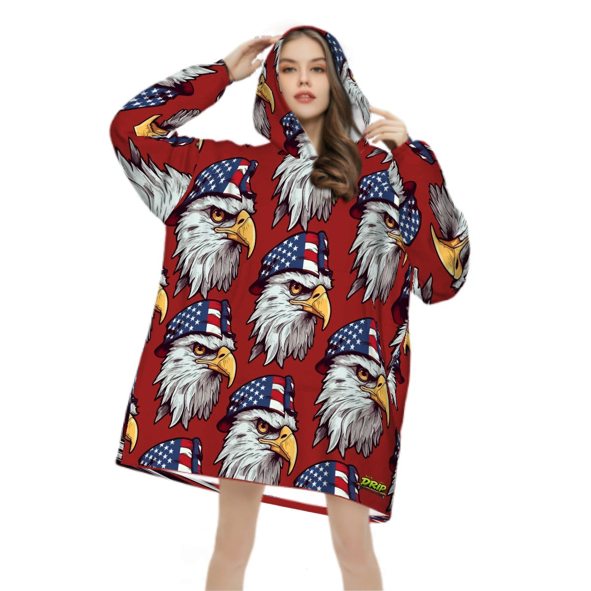 Adult Blanket Sweatshirt - Eagles Fly Classic Red