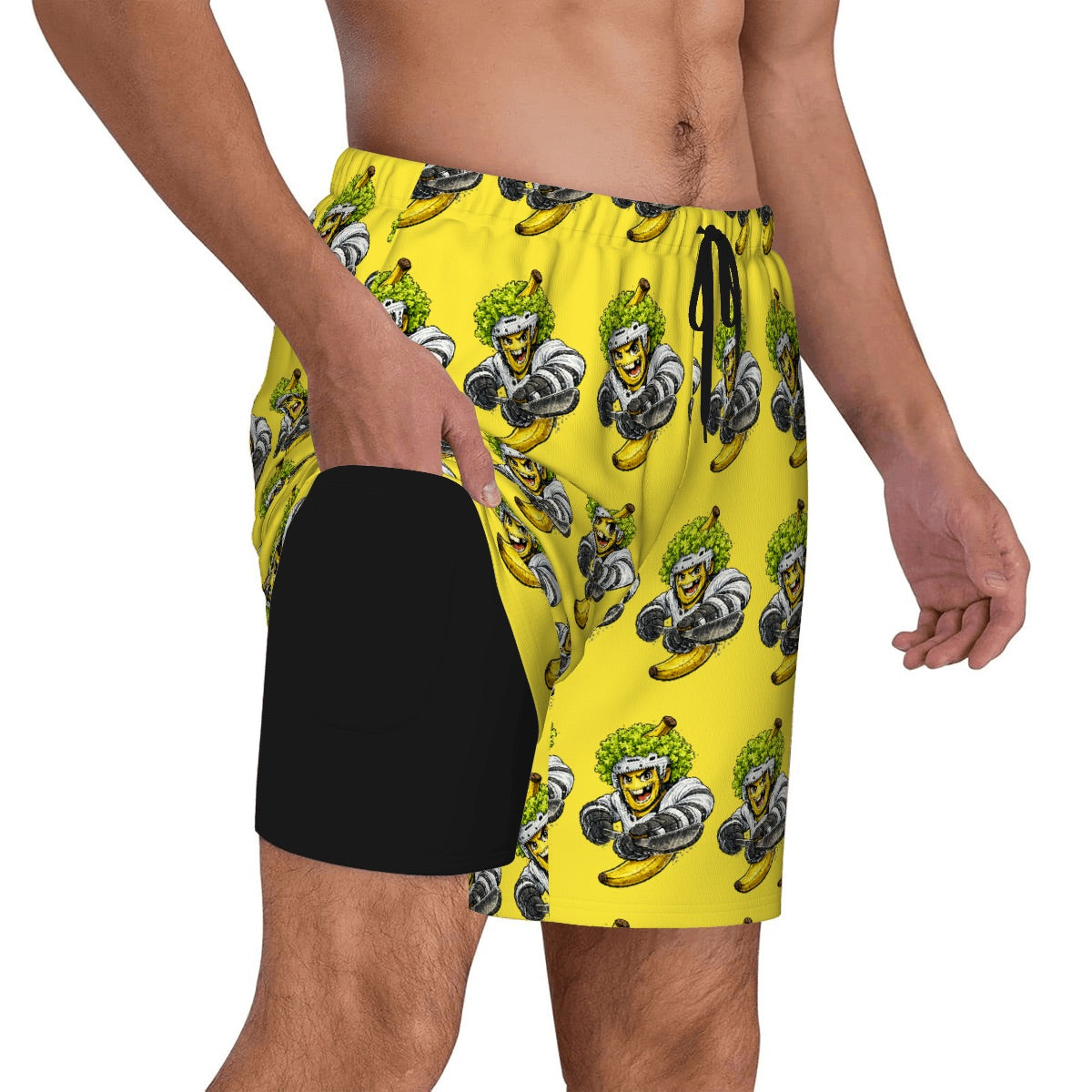 W2W Pro Mesh Hybrid Shorts - Banana Lettuce Flow