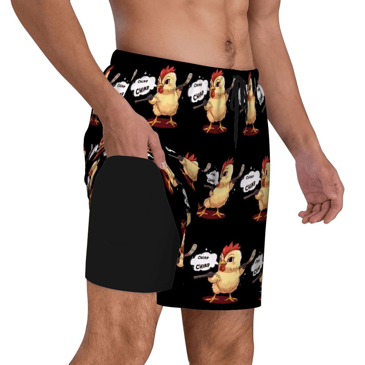 W2W Pro Mesh Hybrid Shorts - Hockey Chirp Chirp Black