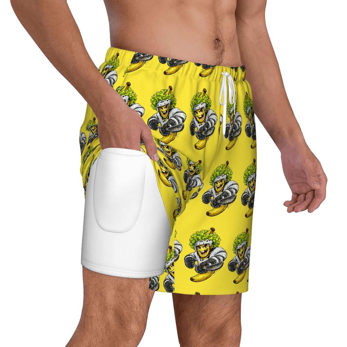 W2W Pro Mesh Hybrid Shorts - Banana Lettuce Flow