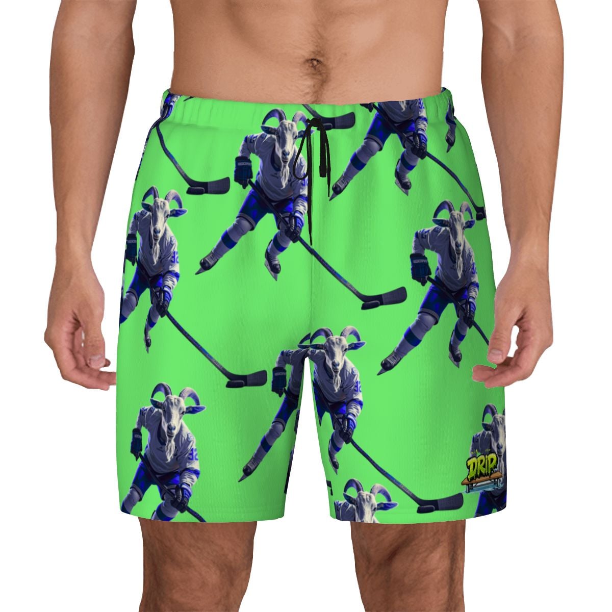 W2W Pro Mesh Hybrid Shorts - The Hockey Goat Hot Green