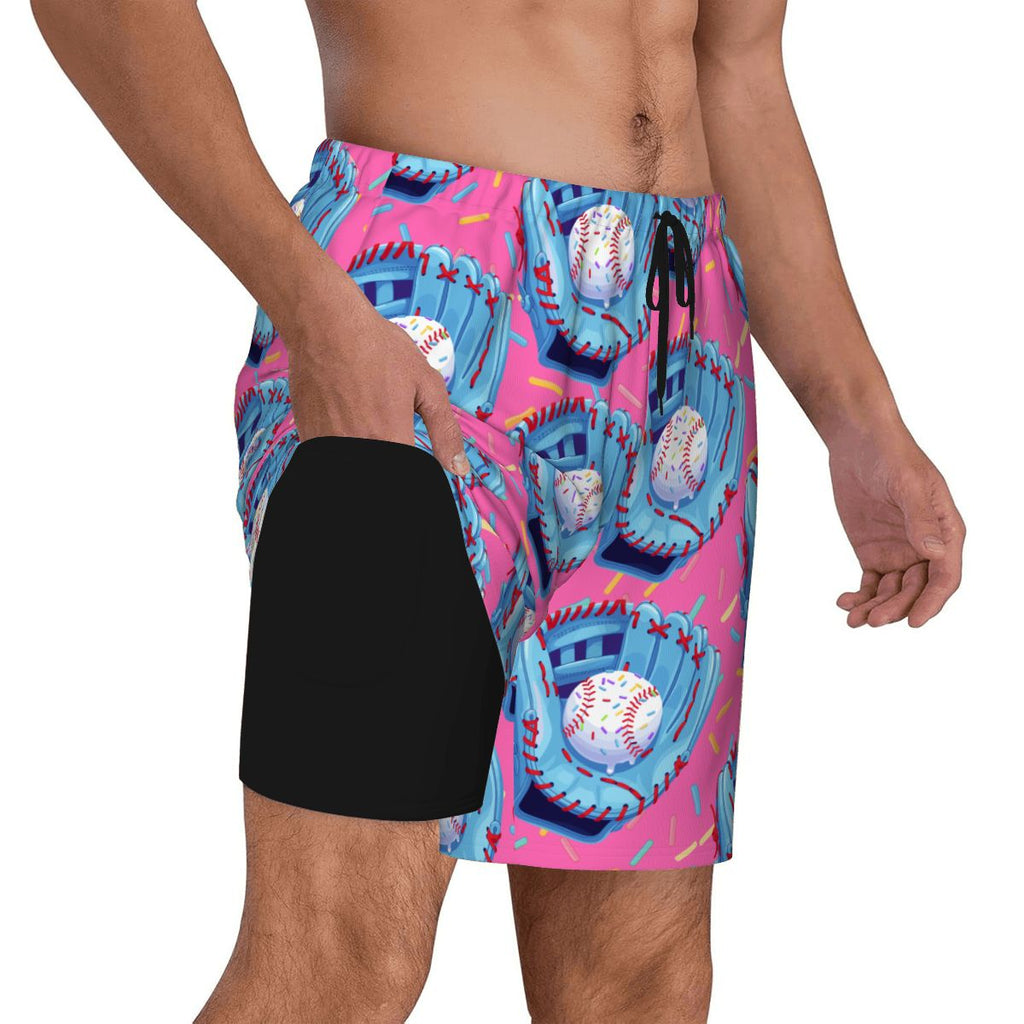 W2W Pro Mesh Hybrid Shorts - Baseball Sprinkles Drip Hot Pink