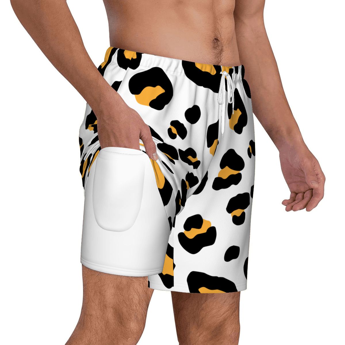 W2W Pro Mesh Hybrid Shorts - Drip Bench Leopard White