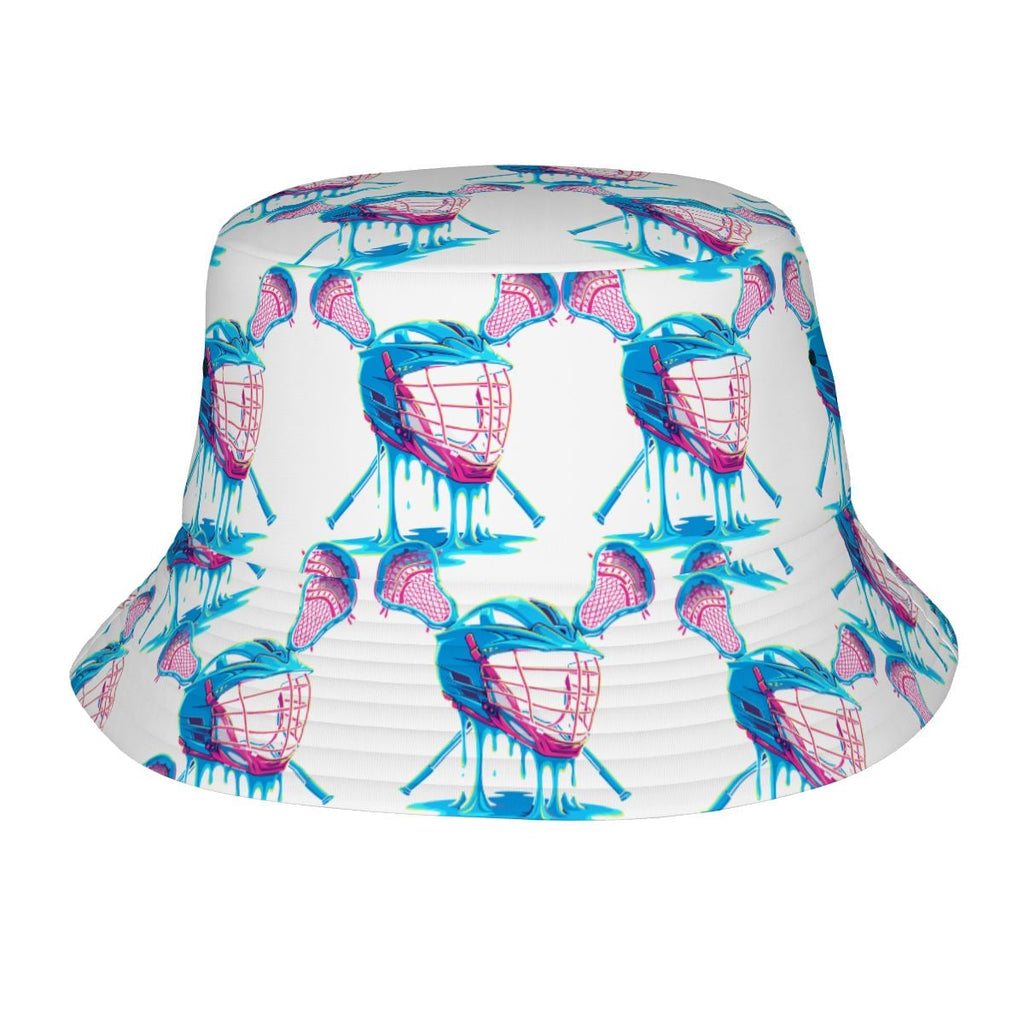 Drip Bucket Hat - Lacrosse Helmet Sticks White