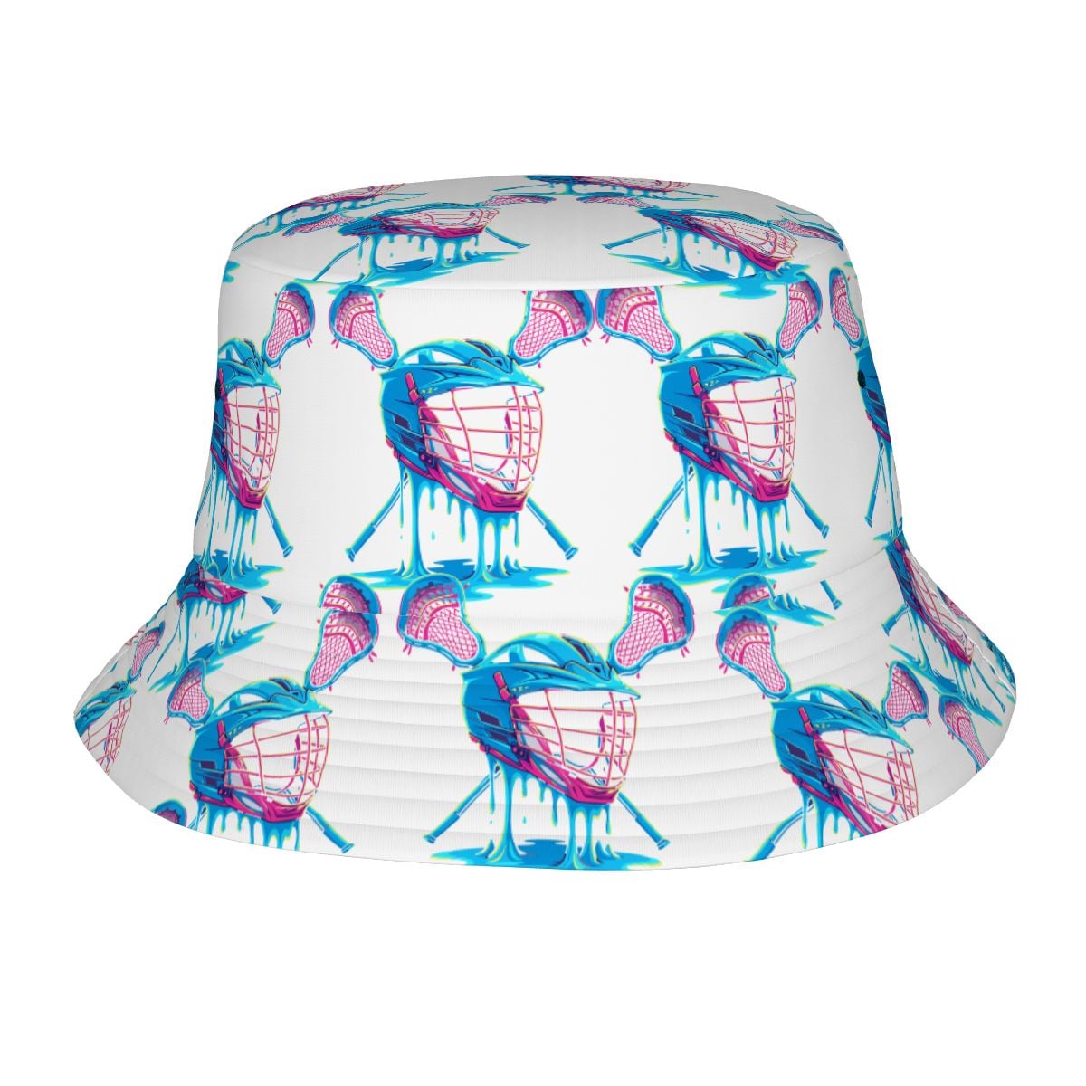 Drip Bucket Hat - Lacrosse Helmet Sticks White