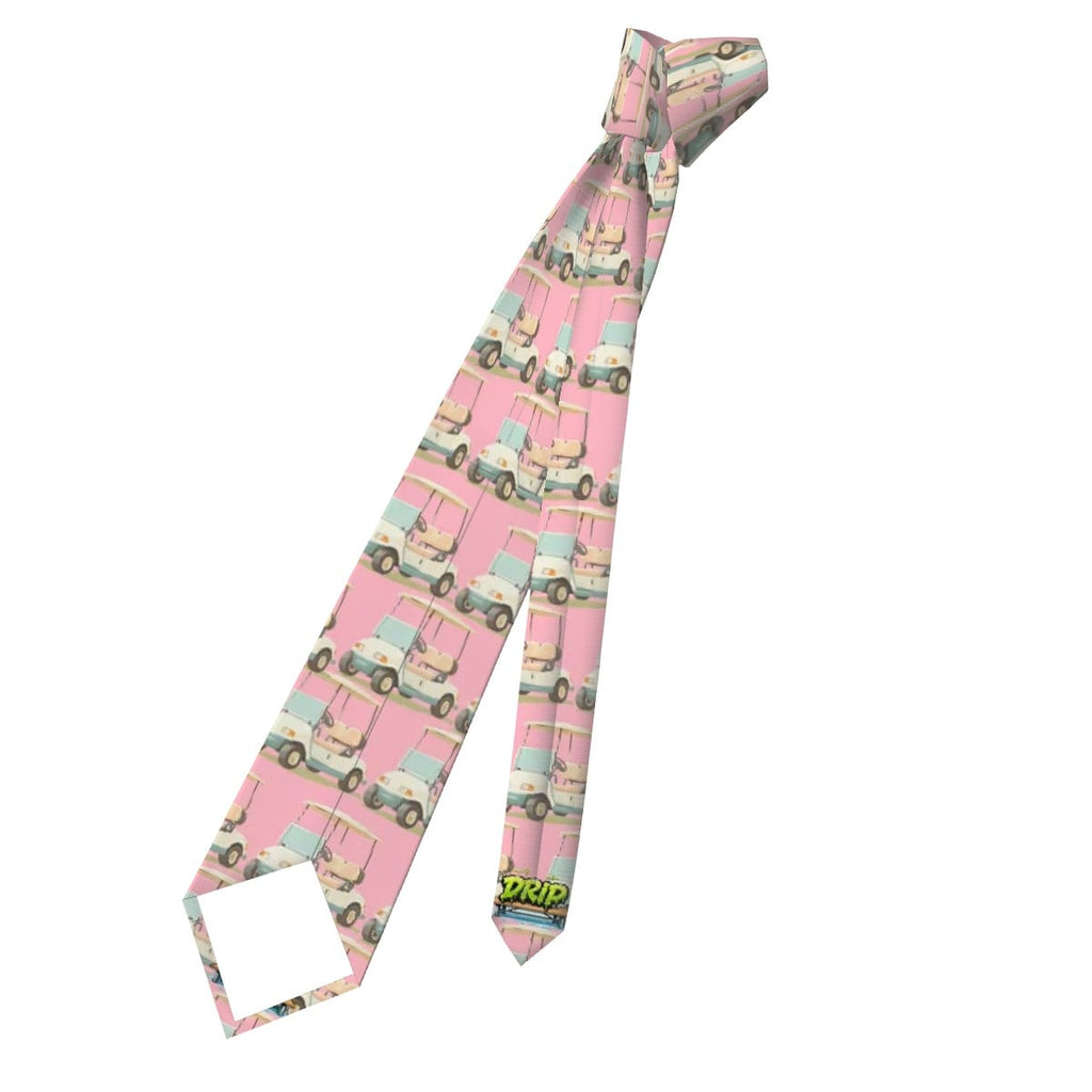 Game Day Tie - Golf Carts Vintage Pink