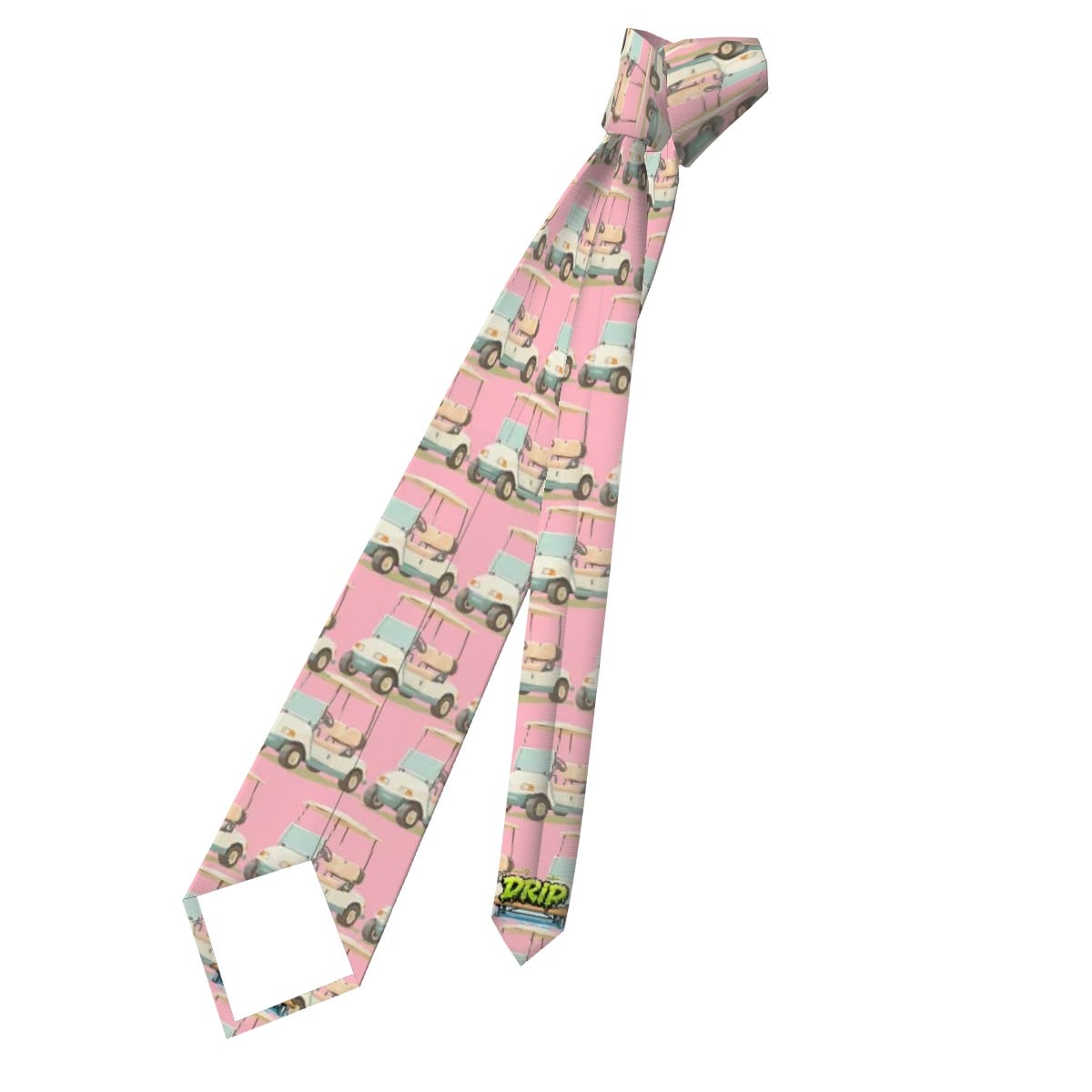 Game Day Tie - Golf Carts Vintage Pink