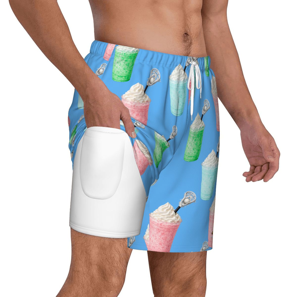 W2W Pro Mesh Hybrid Shorts - Ice Cream Lacrosse Sky Blue