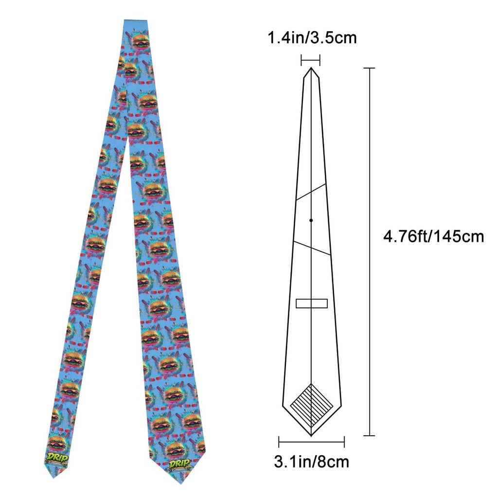 Game Day Tie - Cheeseburger and Hockey Sauce Blue