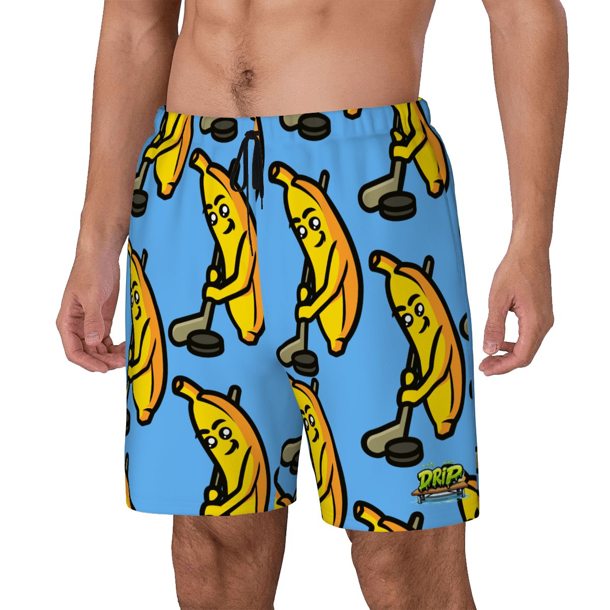 W2W Pro Mesh Hybrid Shorts - Bananas for Hockey Sky Blue