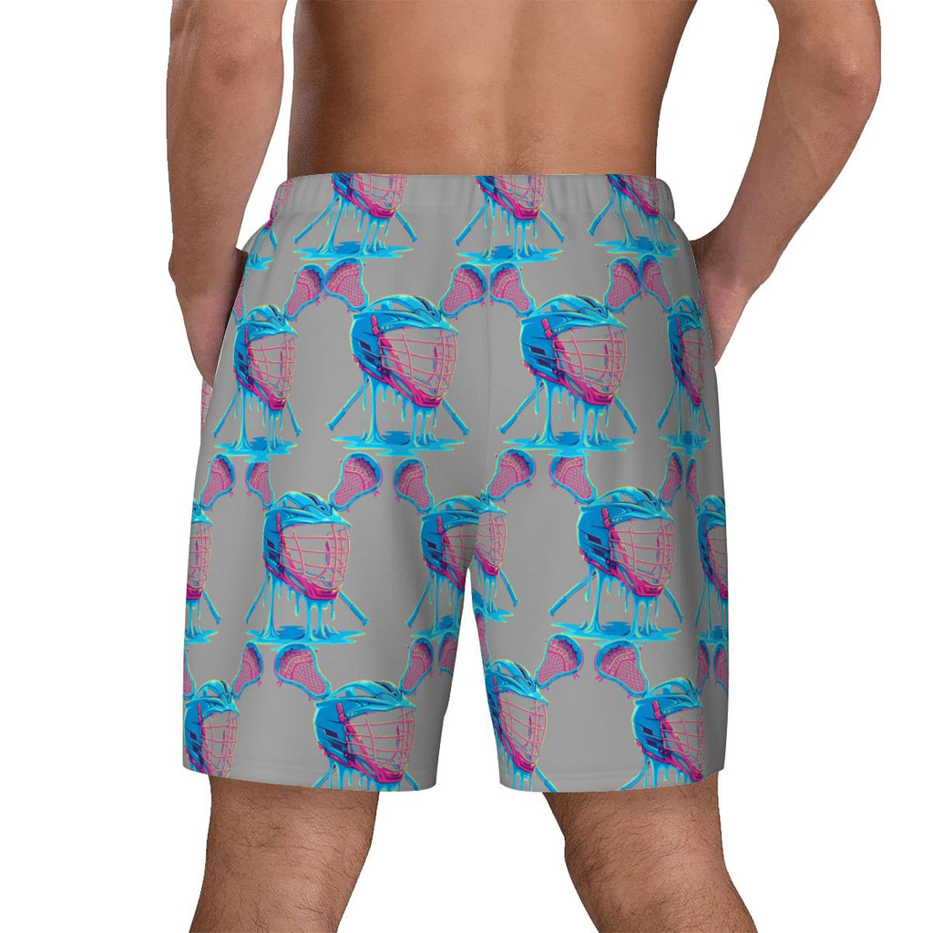 W2W Pro Mesh Hybrid Shorts - Lacrosse Helmet Sticks Grey