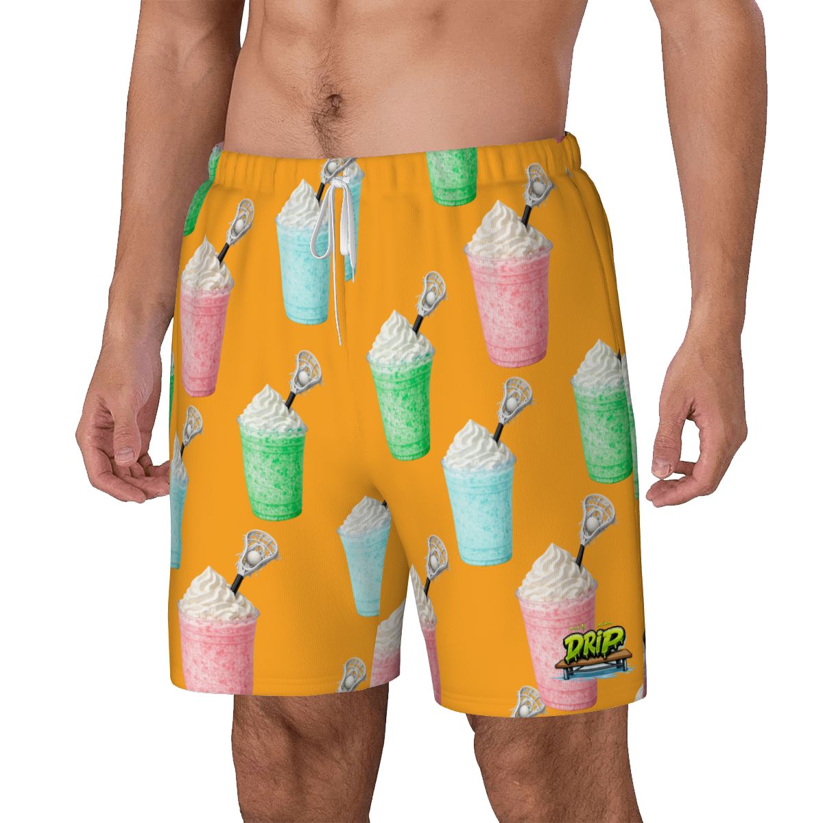 W2W Pro Mesh Hybrid Shorts - Ice Cream Lacrosse Orange