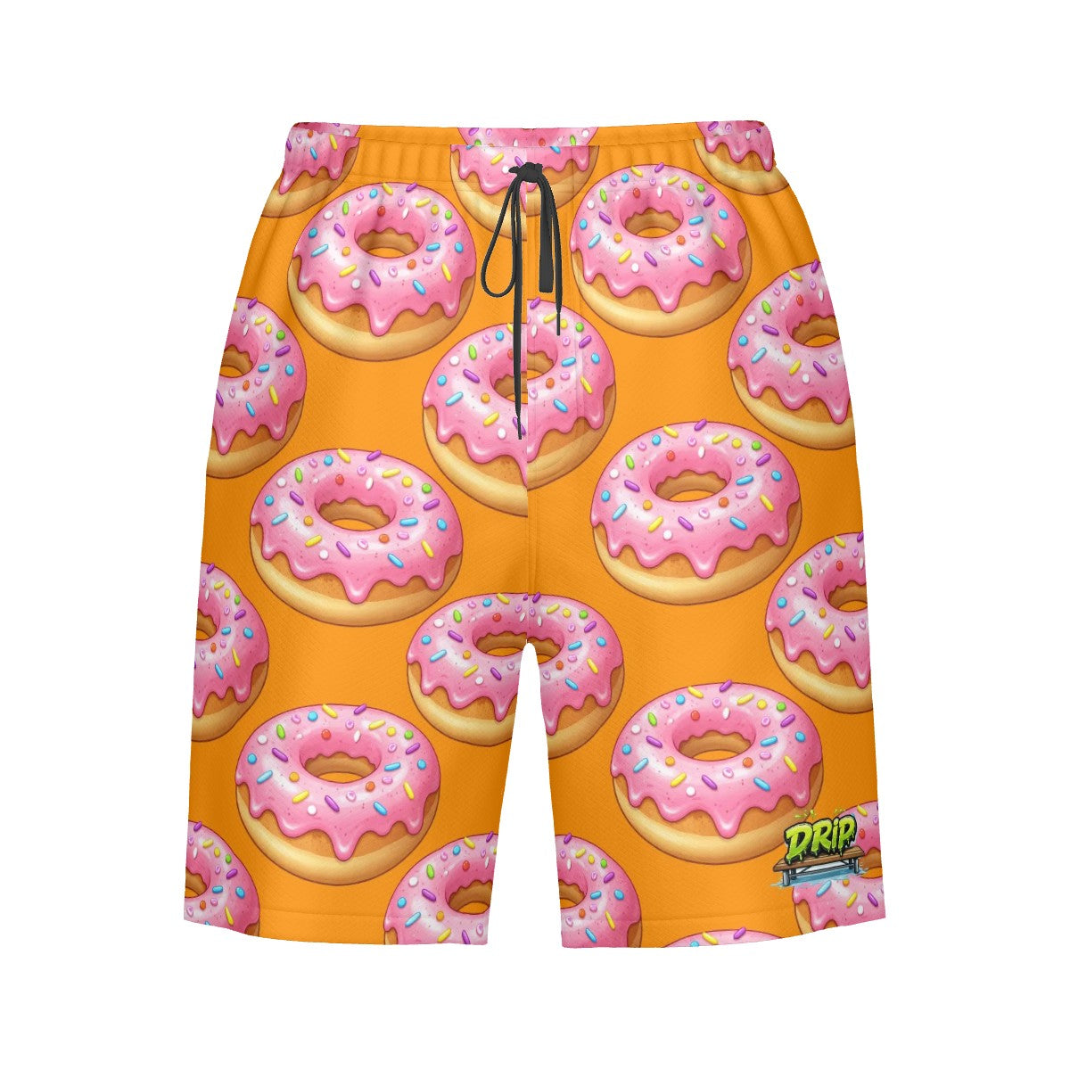 Men/Teen Swim Shorts - Donut Drip Orange