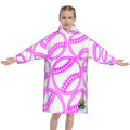 Youth Blanket Sweatshirt - Neon Pink Baseball