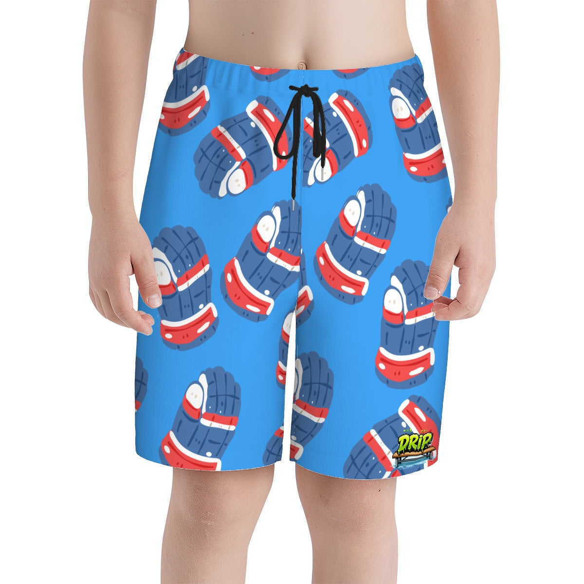 Youth Swim Shorts - Blue Hockey Gloves