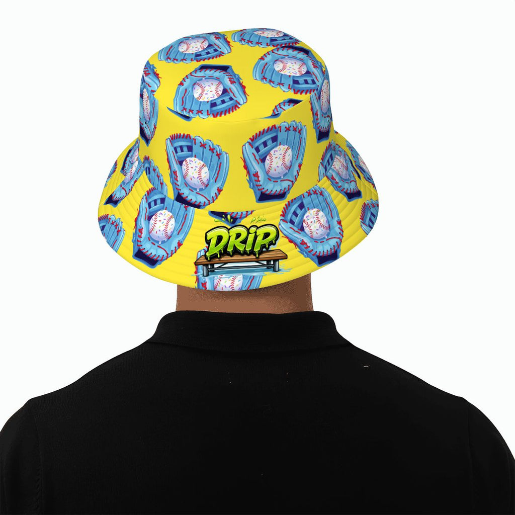Drip Bucket Hat - Baseball Sprinkles Drip Yellow