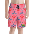 Youth Swim Shorts - Goated Hockey Pink