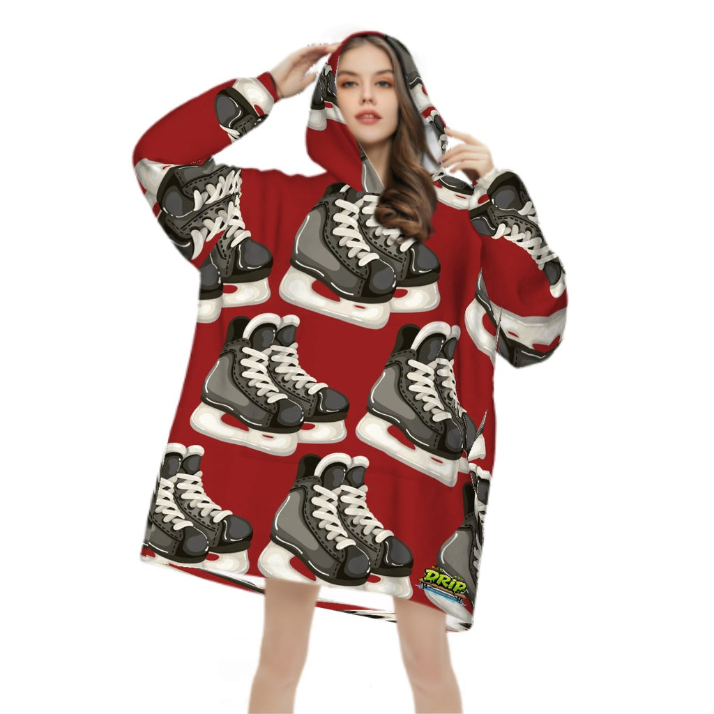 Adult Blanket Sweatshirt - Classic Red