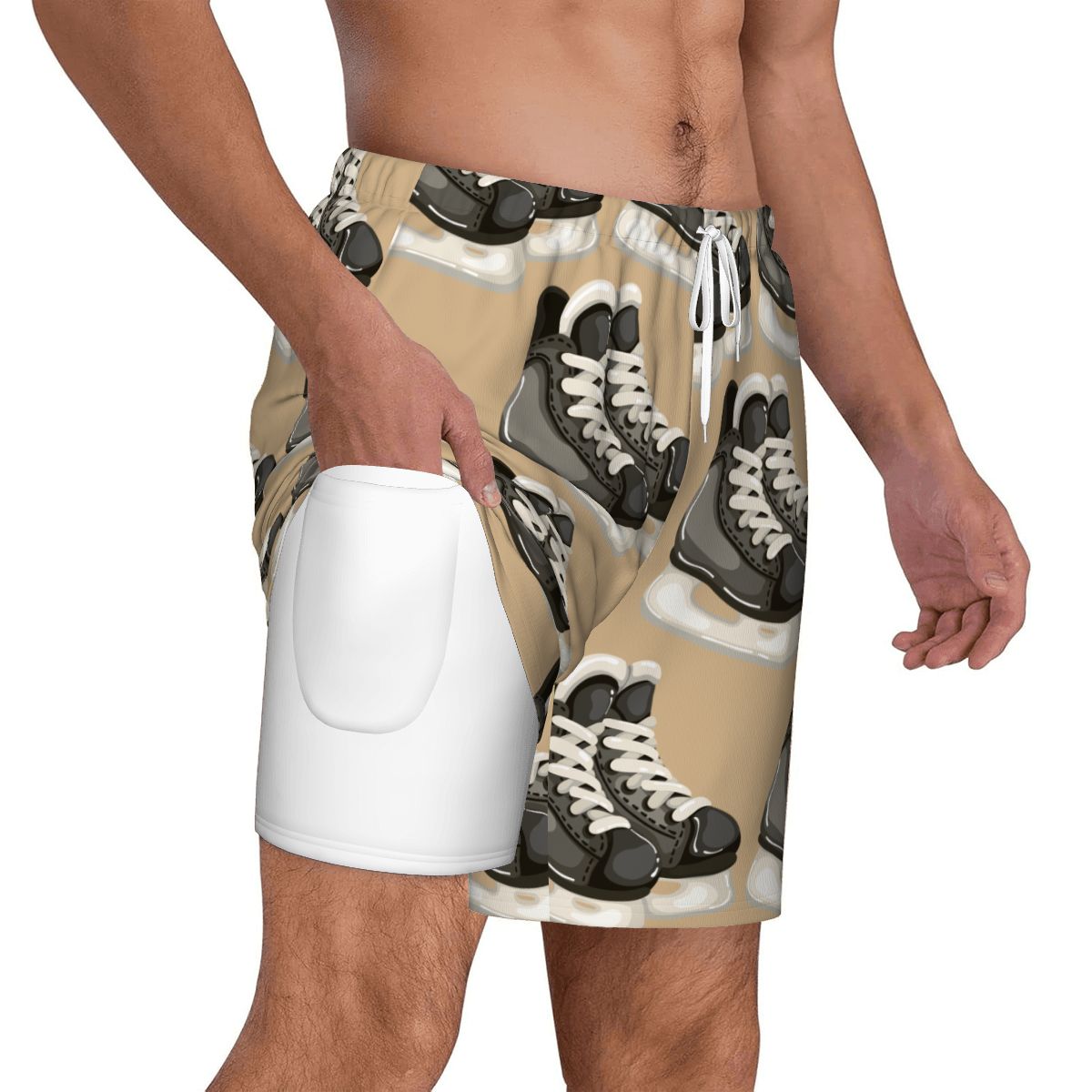W2W Pro Mesh.Hybrid Shorts - Drip Bench Hockey Skates Beige