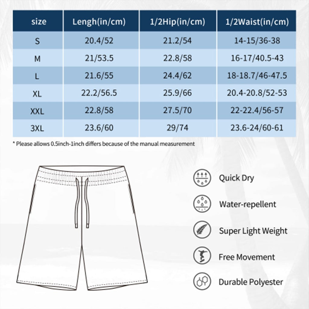 Men/Teen Swim Shorts - Stars and Strikes Classic Red