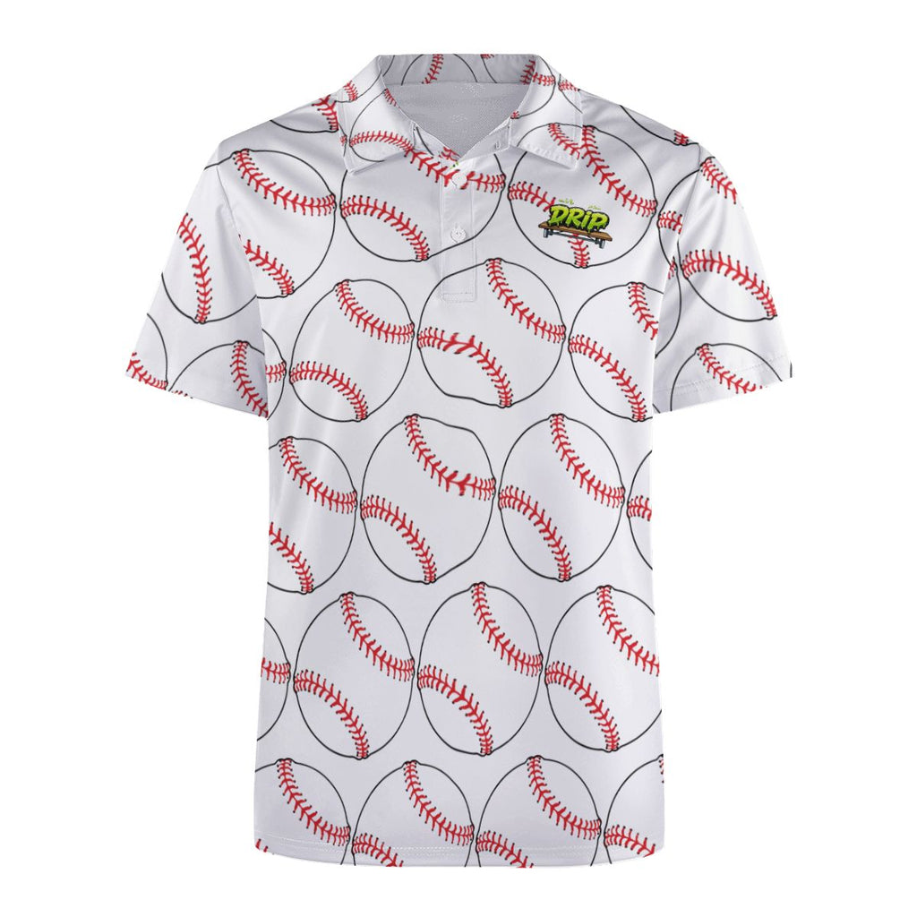 Uncle Golf Shirts - Baseballs White