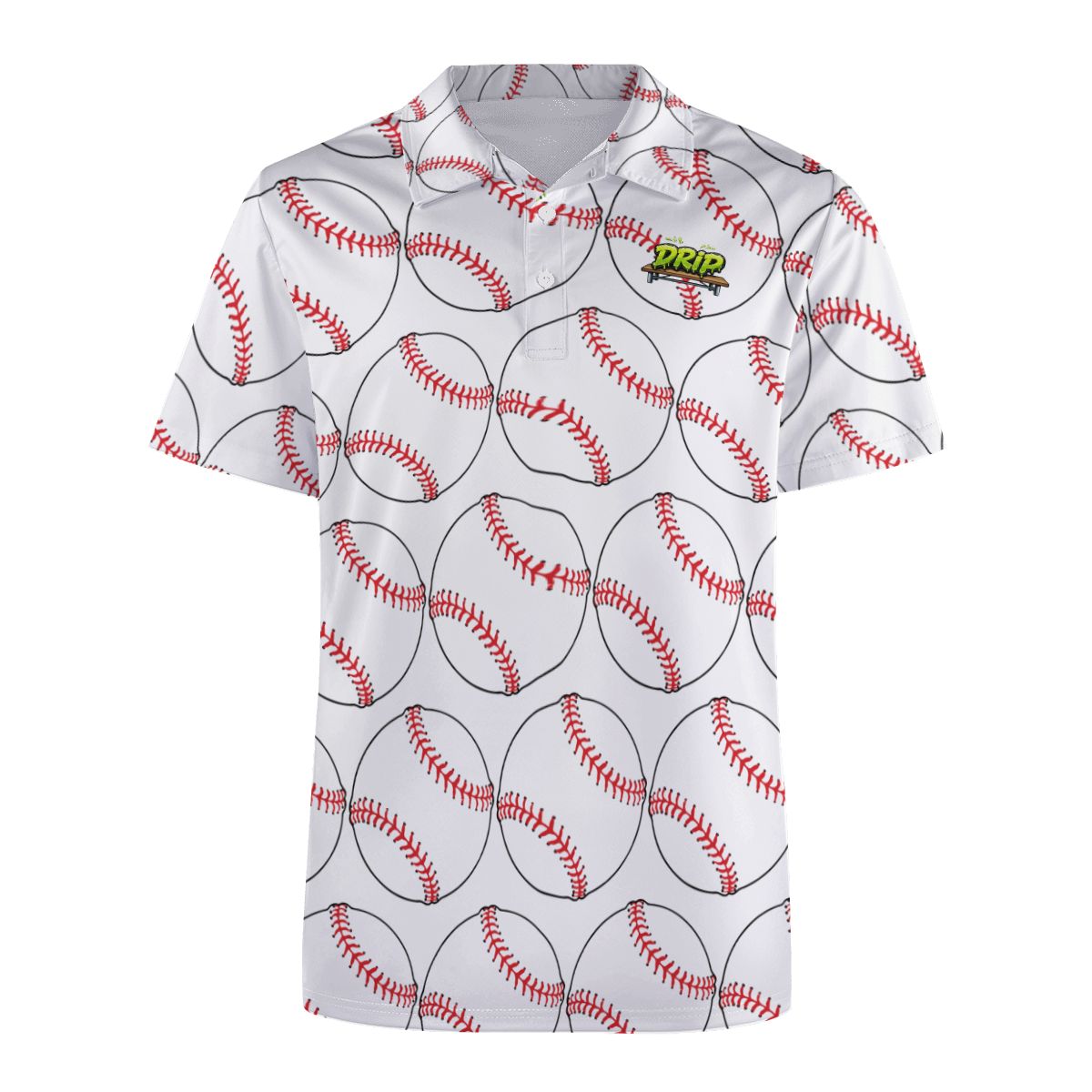 Uncle Golf Shirts - Baseballs White