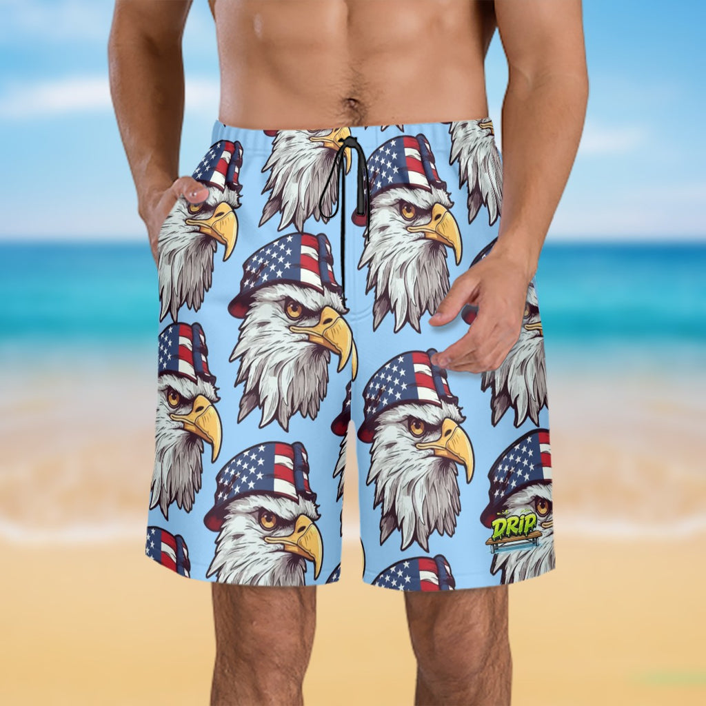 Men/Teen Swim Shorts - Eagles Fly Blue