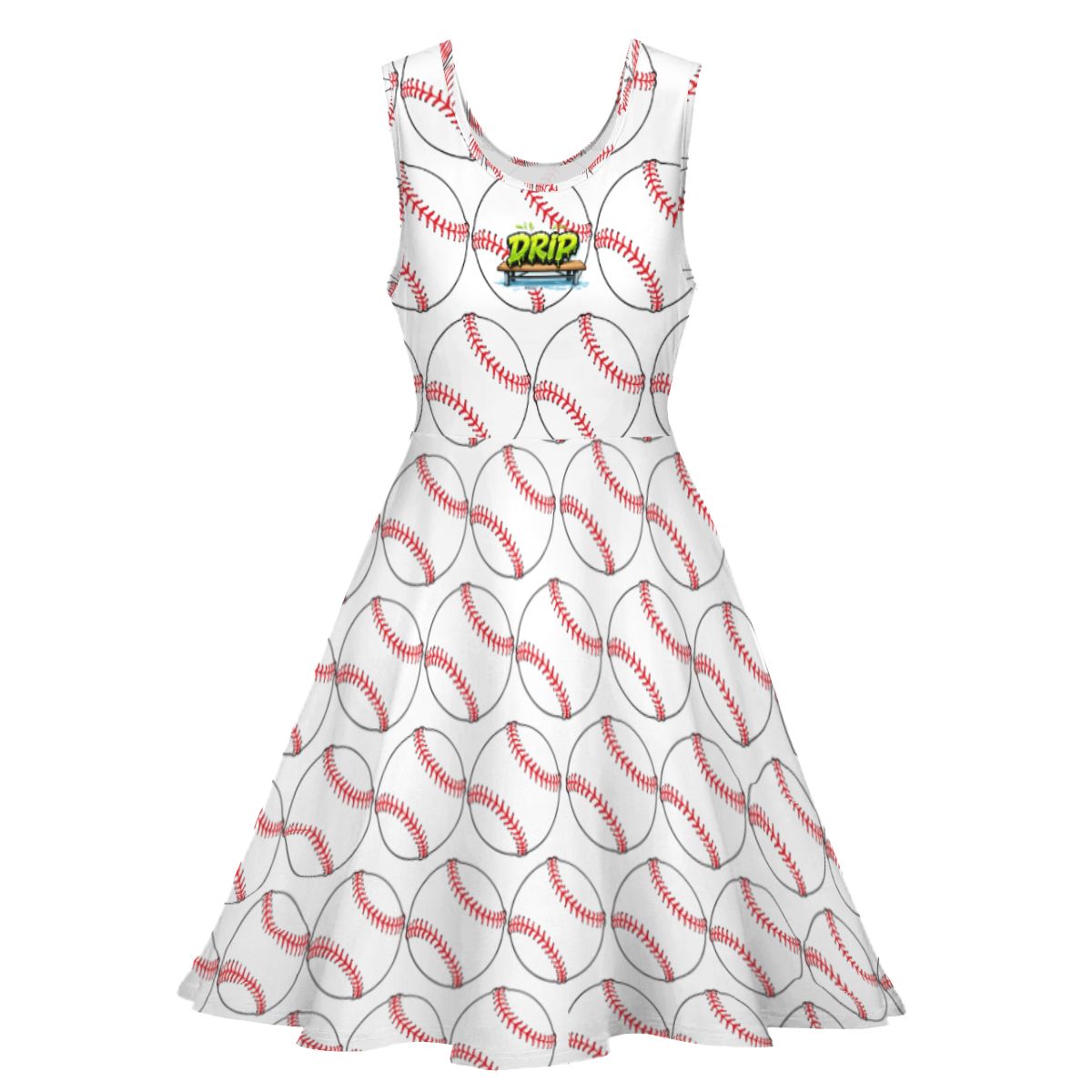 Women's Game Day Dress - Classic Baseball White