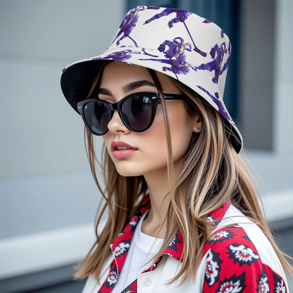 Drip Bucket Hat - The Hockey Goat White