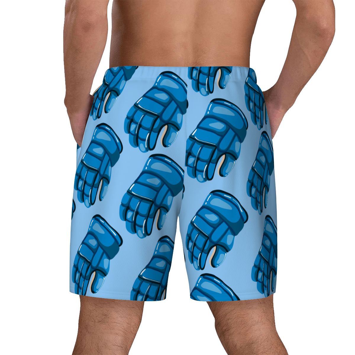 W2W Pro Mesh Hybrid Shorts - Blue Hockey Gloves Ice Blue