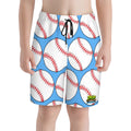 Youth Swim Shorts - Classic Baseball Blue