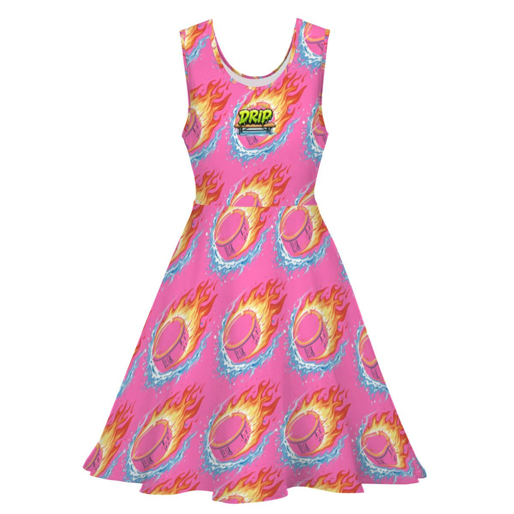 Women's Game Day Dress - Flamin Hockey Pucks Hot Pink