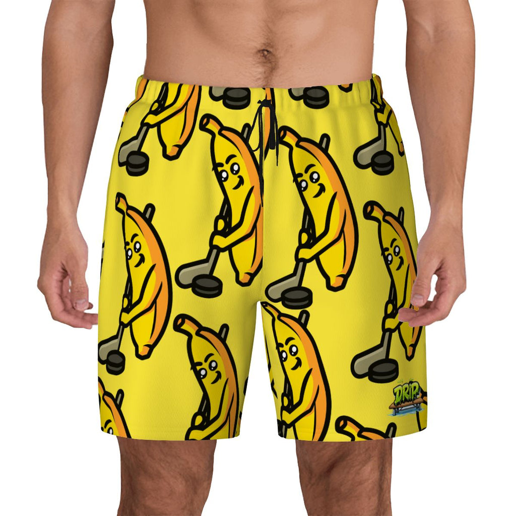 W2W Pro Mesh Hybrid Shorts - Bananas for Hockey Yellow