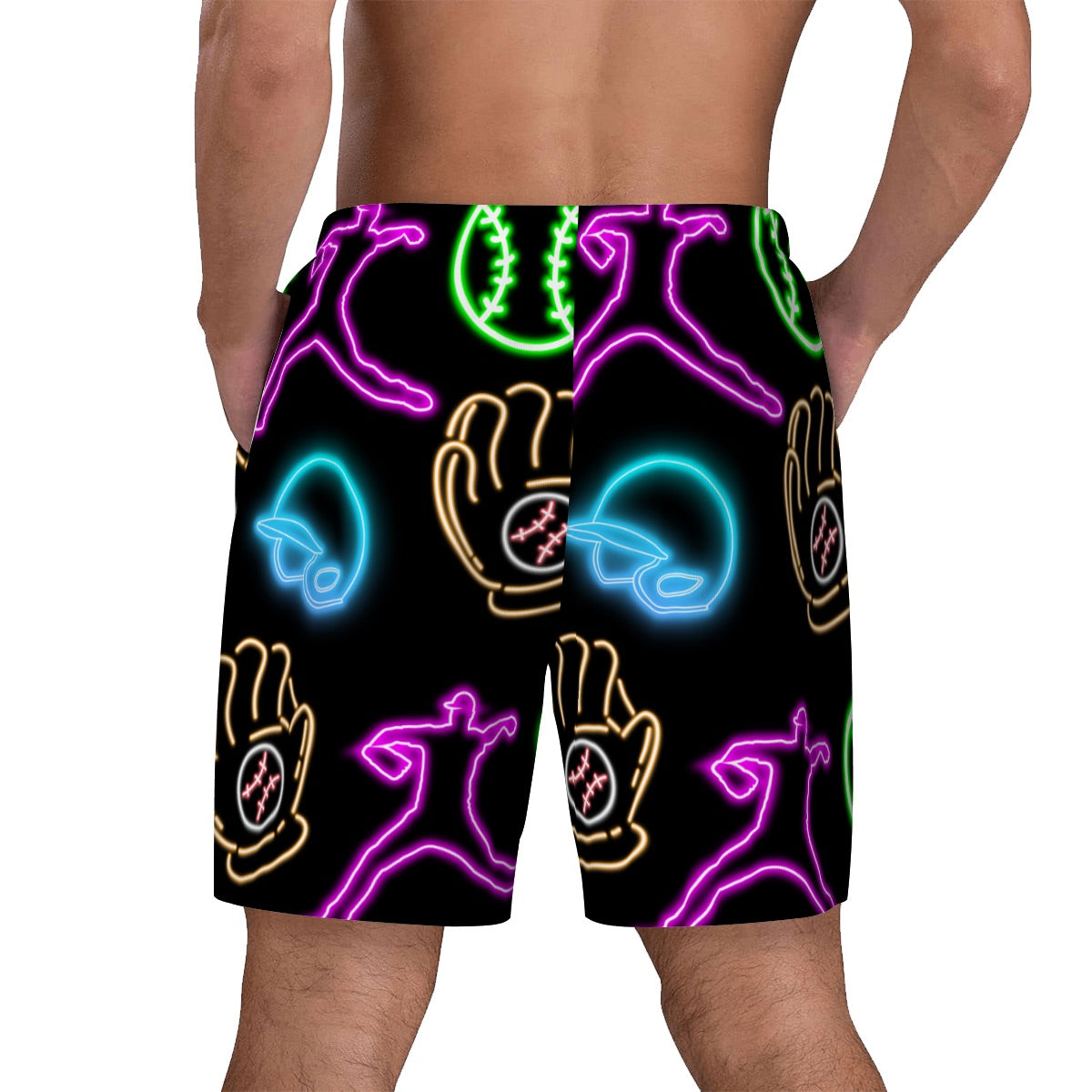 W2W Pro Mesh Hybrid Shorts - Black Neon Lights
