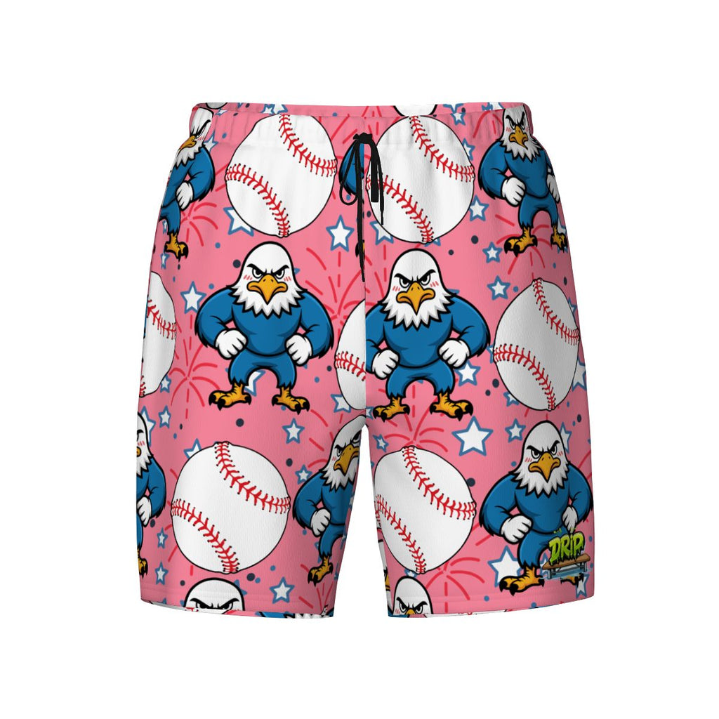 W2W Pro Mesh Hybrid Shorts - Stars and Strikes Pink