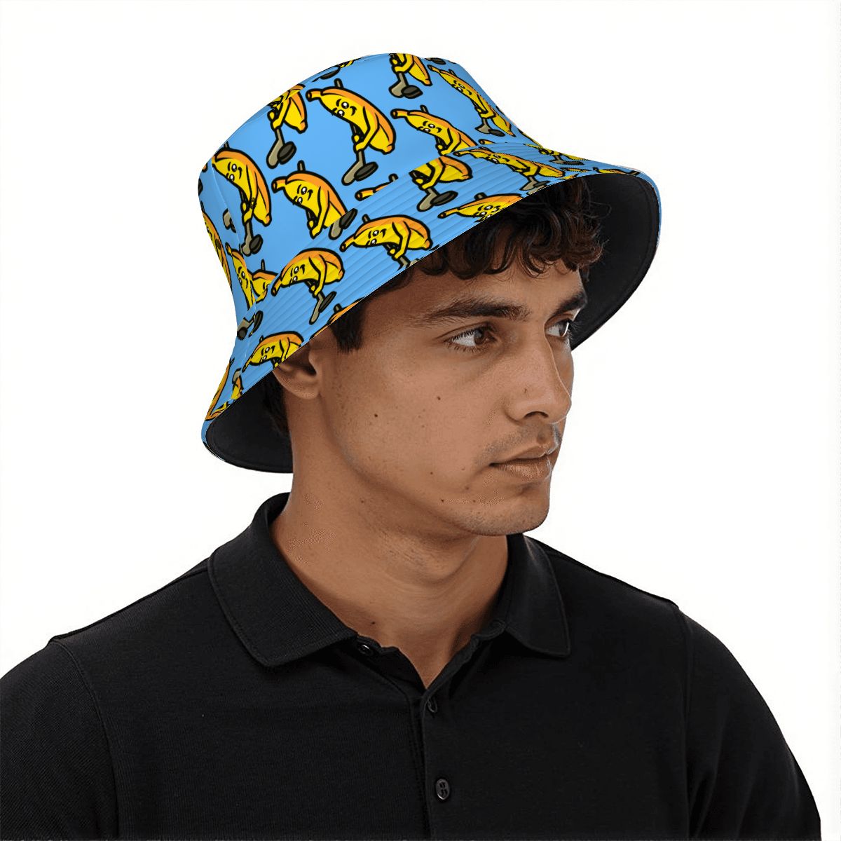 Drip Bucket Hat - Bananas for Hockey Blue