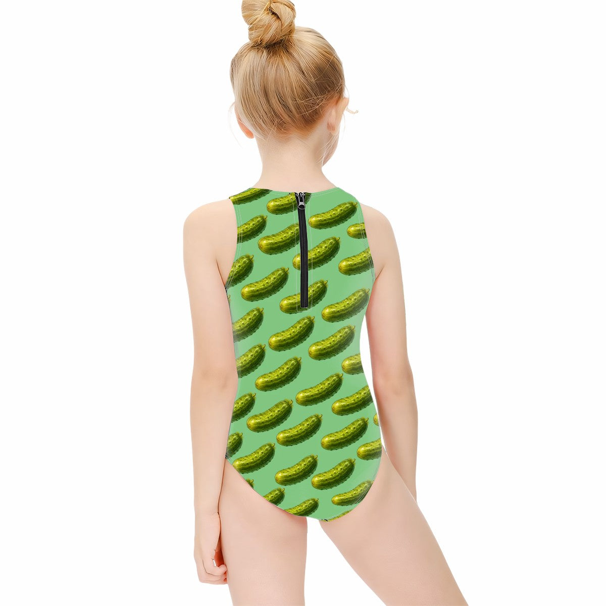 Girls One Piece Swimsuits - Drip Bench Pickled Green