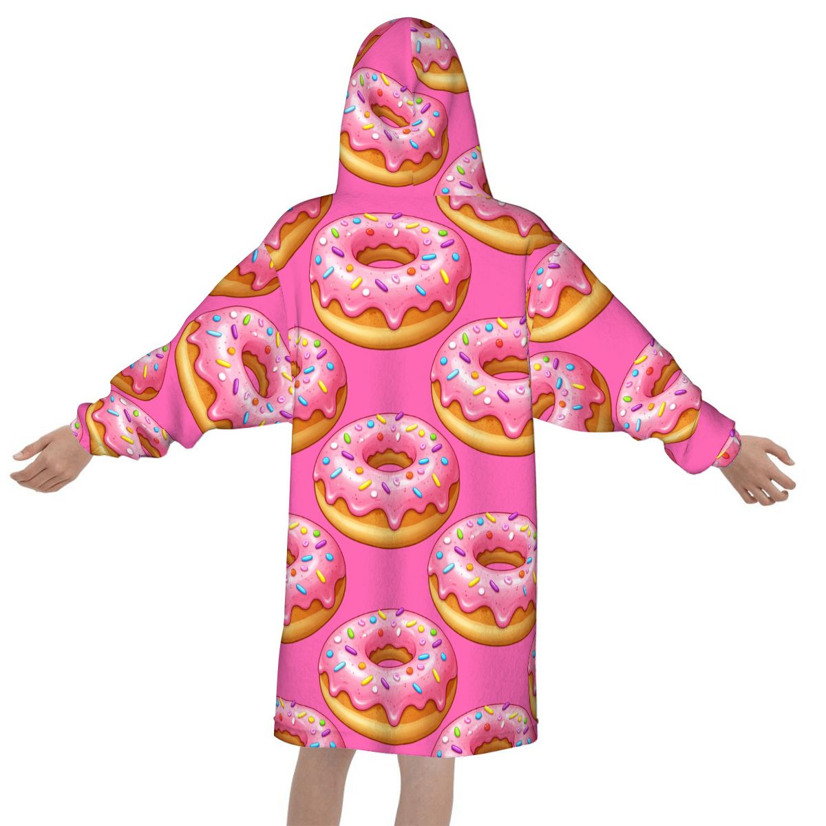 Youth Blanket Sweatshirt - Donut Drip Hot Pink