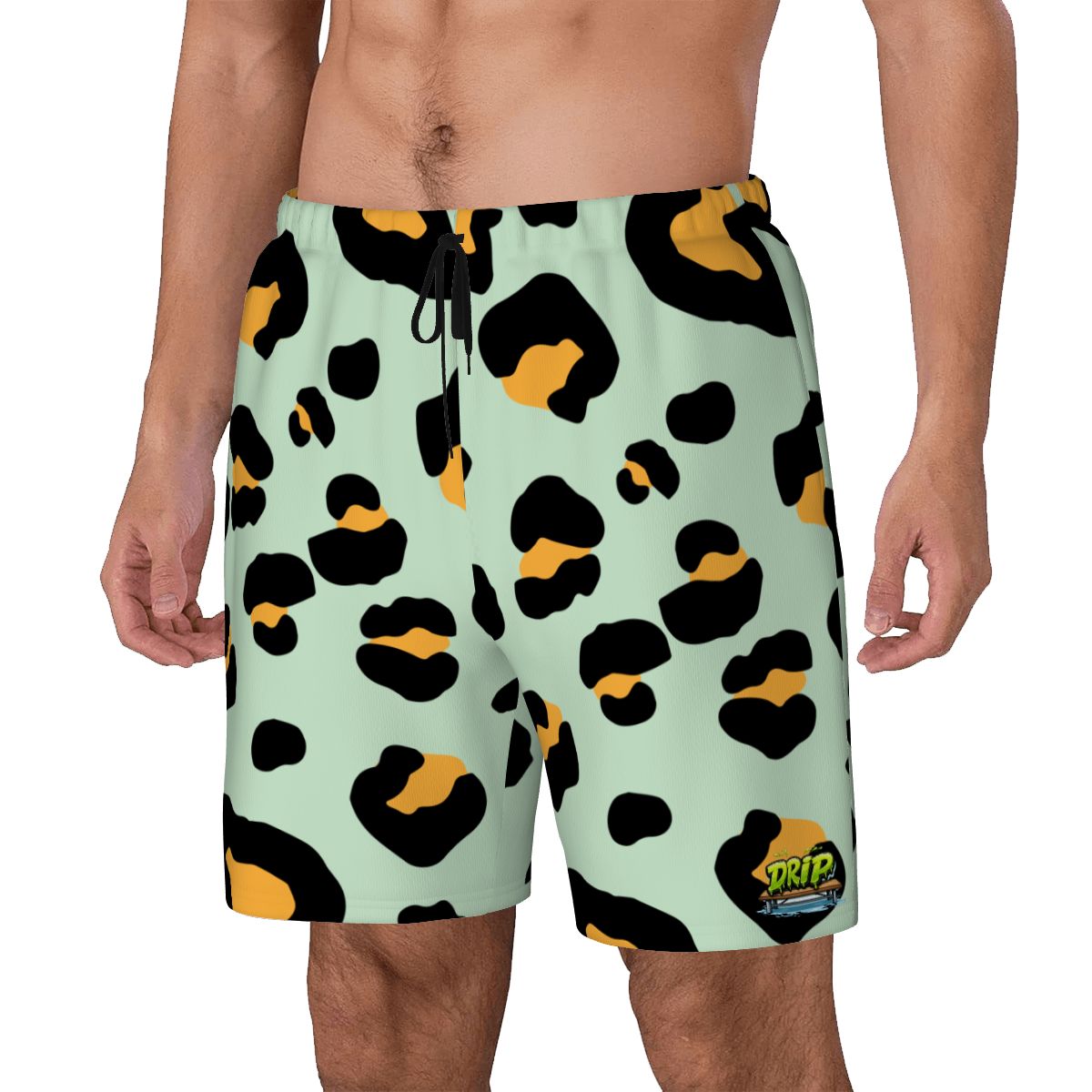 W2W Pro Mesh Hybrid Shorts - Drip Bench Leopard Light Green