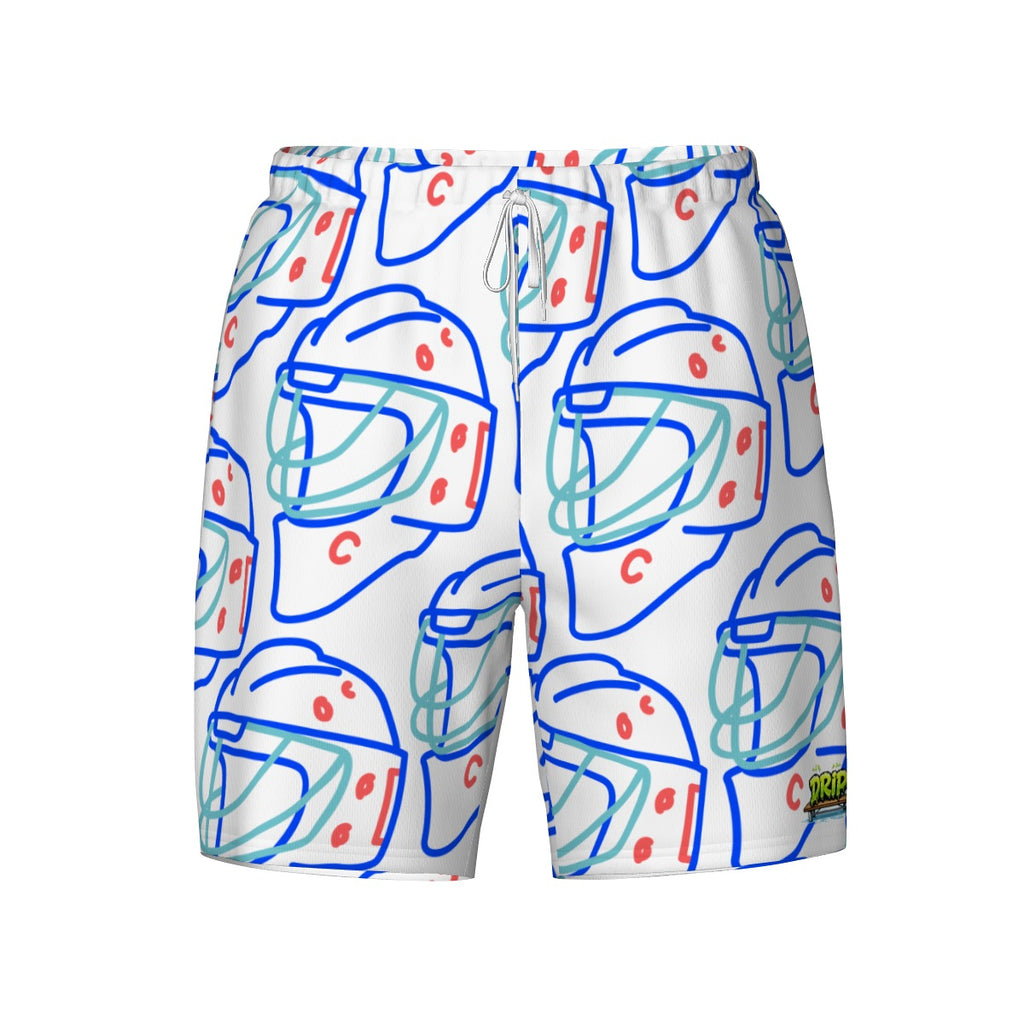 W2W Pro Mesh Hybrid Shorts - Goalie Helmet Sketch White
