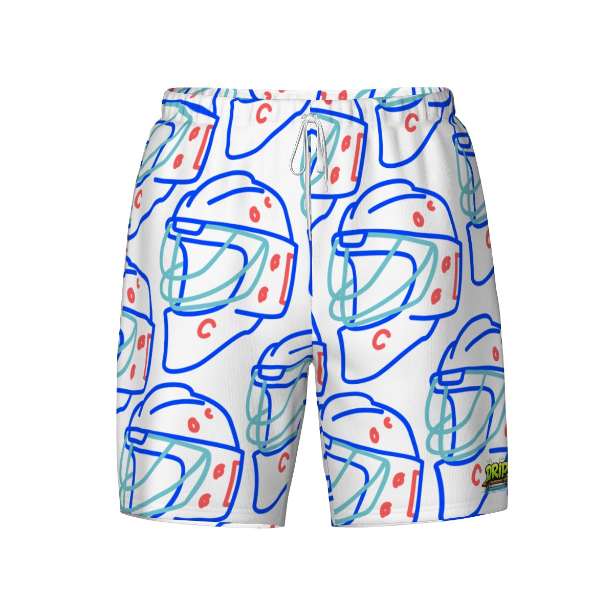 W2W Pro Mesh Hybrid Shorts - Goalie Helmet Sketch White