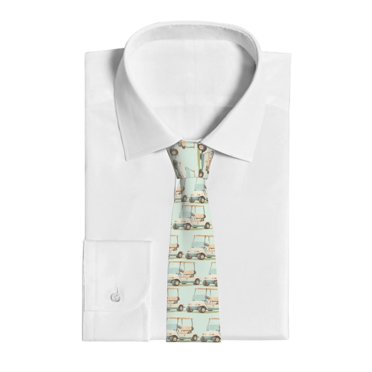 Game Day Tie - Golf Cart Seafoam Green