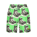 Men/Teen Swim Shorts - Hockey Skates Hot Green
