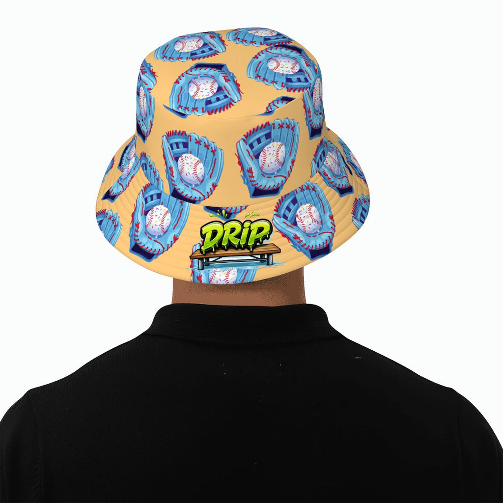 Drip Bucket Hat - Baseball Sprinkles Drip Sherbert Orange