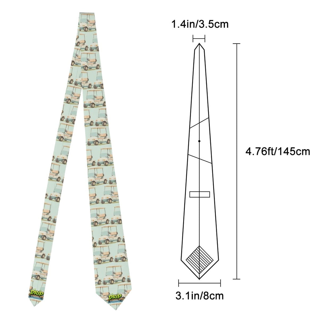 Game Day Tie - Golf Cart Seafoam Green